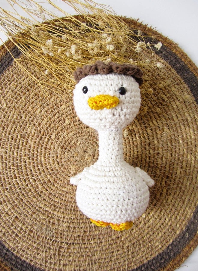 Kind Strings Handmade Crochet Duck Soft Toy - Plush Stuffed Animal for Babies & Kids - Montessori Gift for Baby Girl or Boy - Safe, Cute & Adorable Nursery Decor - Set of - 2 (Brown) - Image 1
